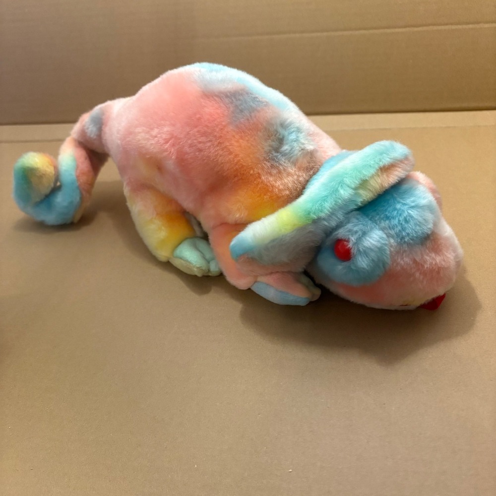 Ty Beanie Baby Buddy Rainbow‎ Chameleon Lizard Plush Stuffed Animal Toy